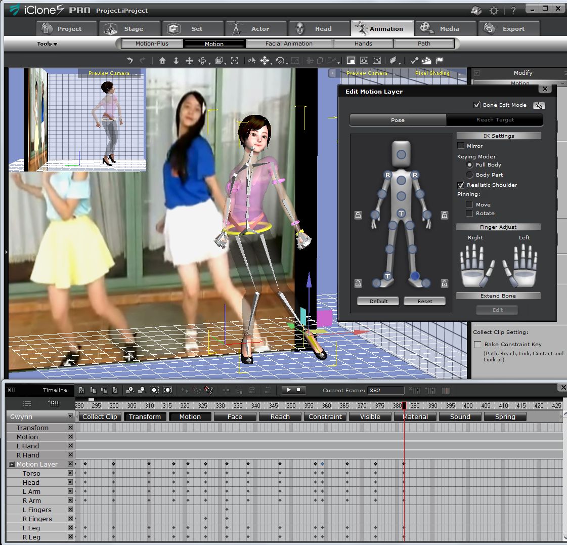 AKB Fortune Dance iClone Motion Tracing